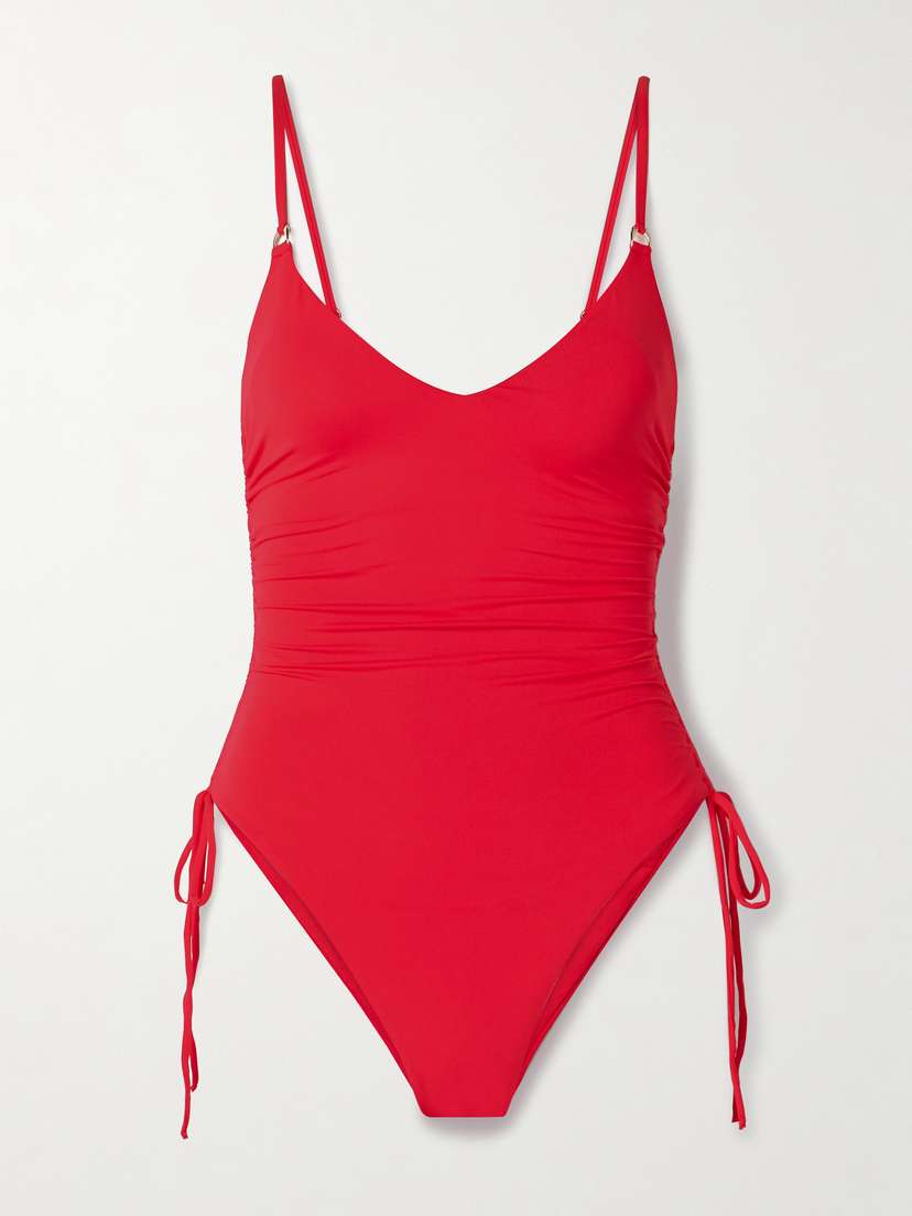 Melissa Odabash Havana Embellished Ruched Swimsuit