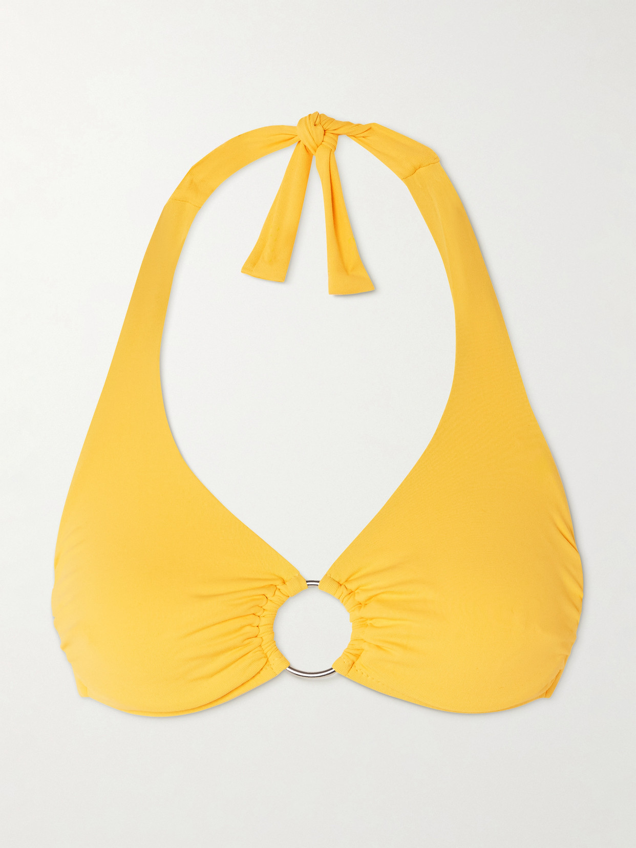 Melissa Odabash Brussels Embellished Underwired Bikini Top In Yellow