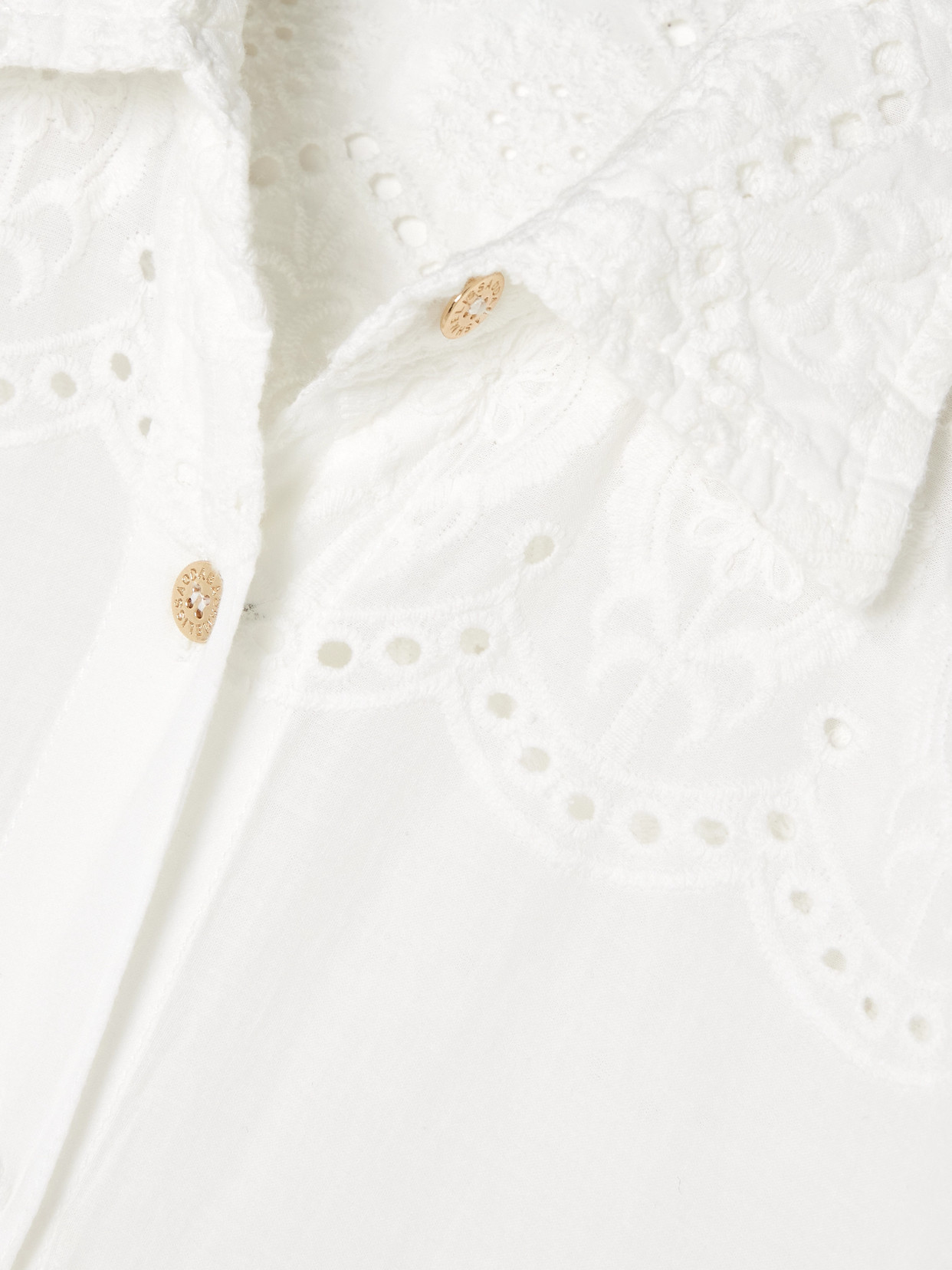 Melissa Odabash Orla Broderie Anglaise Cotton Shirt In White