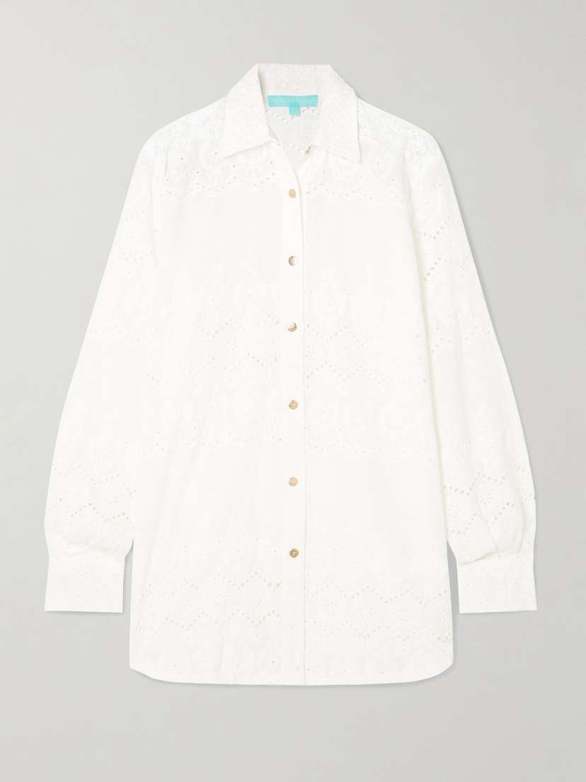 Melissa Odabash Orla Broderie Anglaise Cotton Shirt
