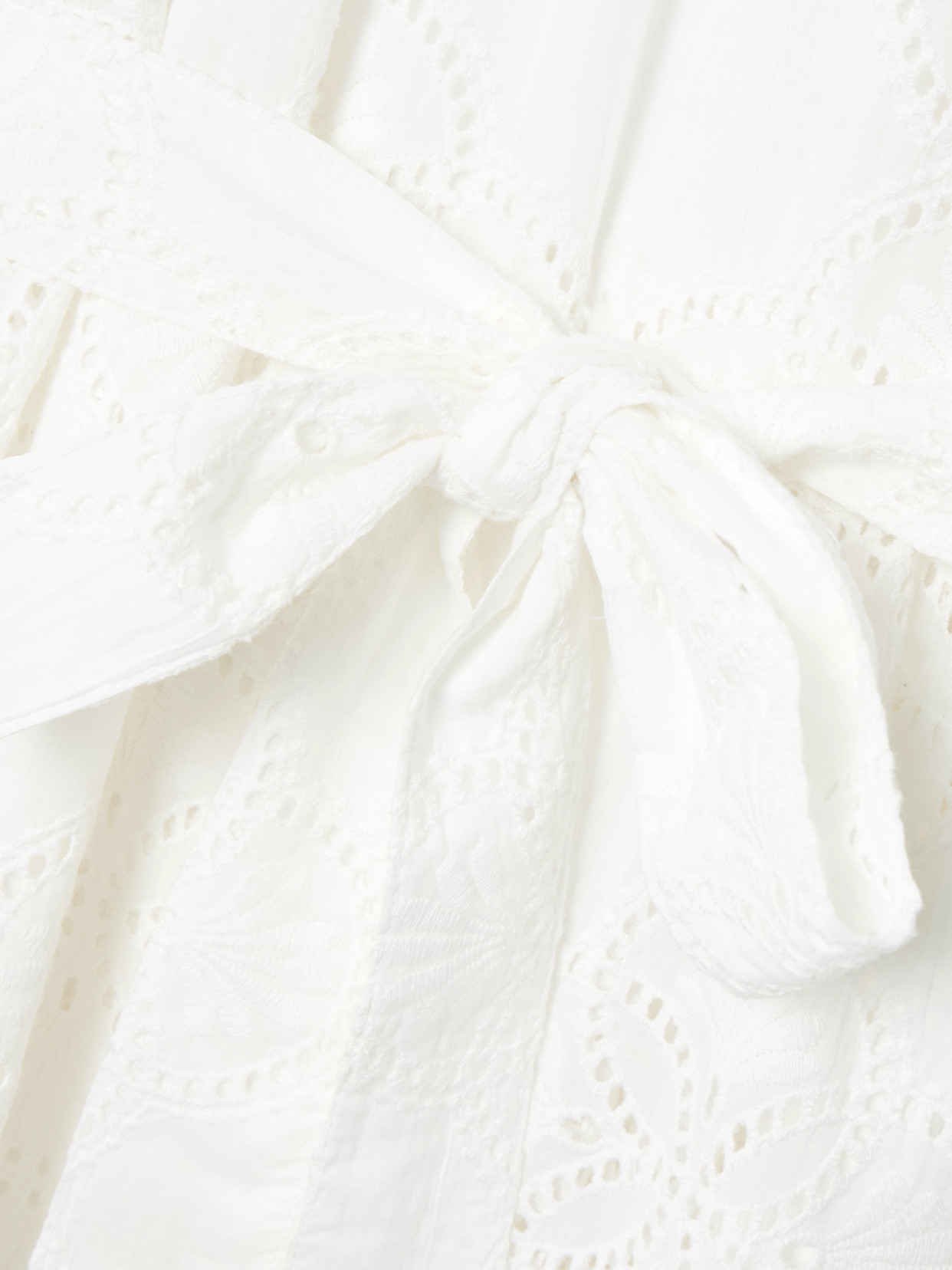 Melissa Odabash Autumn One-shoulder Broderie Anglaise Cotton Midi Dress In White