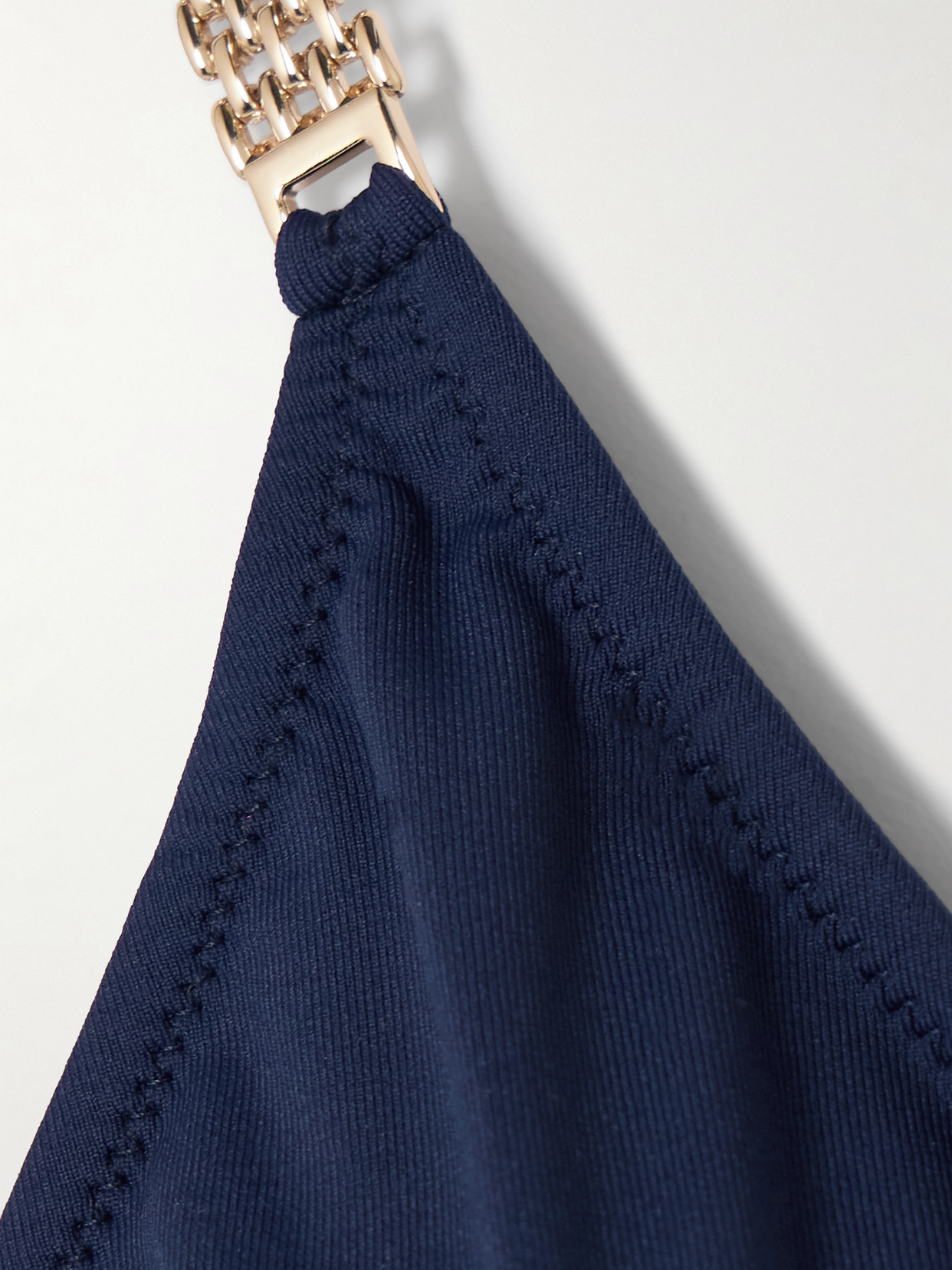 Melissa Odabash Maldives Embellished Triangle Bikini Top In Blue