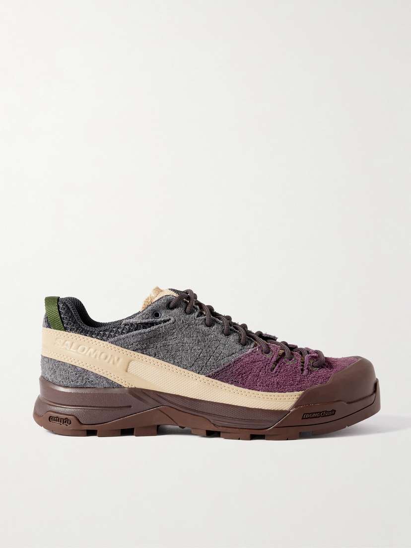 Salomon X-alp Rubber And Mesh-trimmed Brushed-suede Sneakers