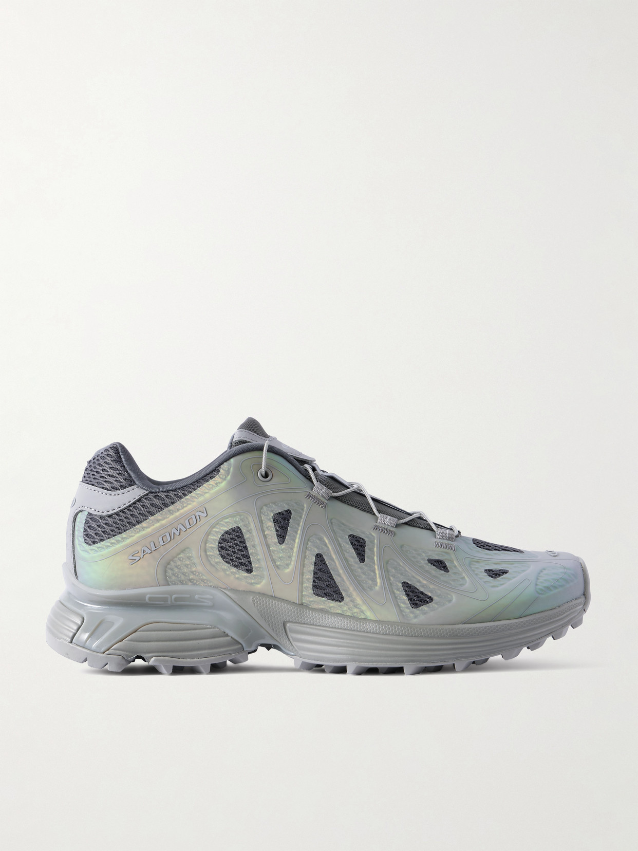 Salomon Xt-whisper Void Mesh And Iridescent Tpu Sneakers In Silver