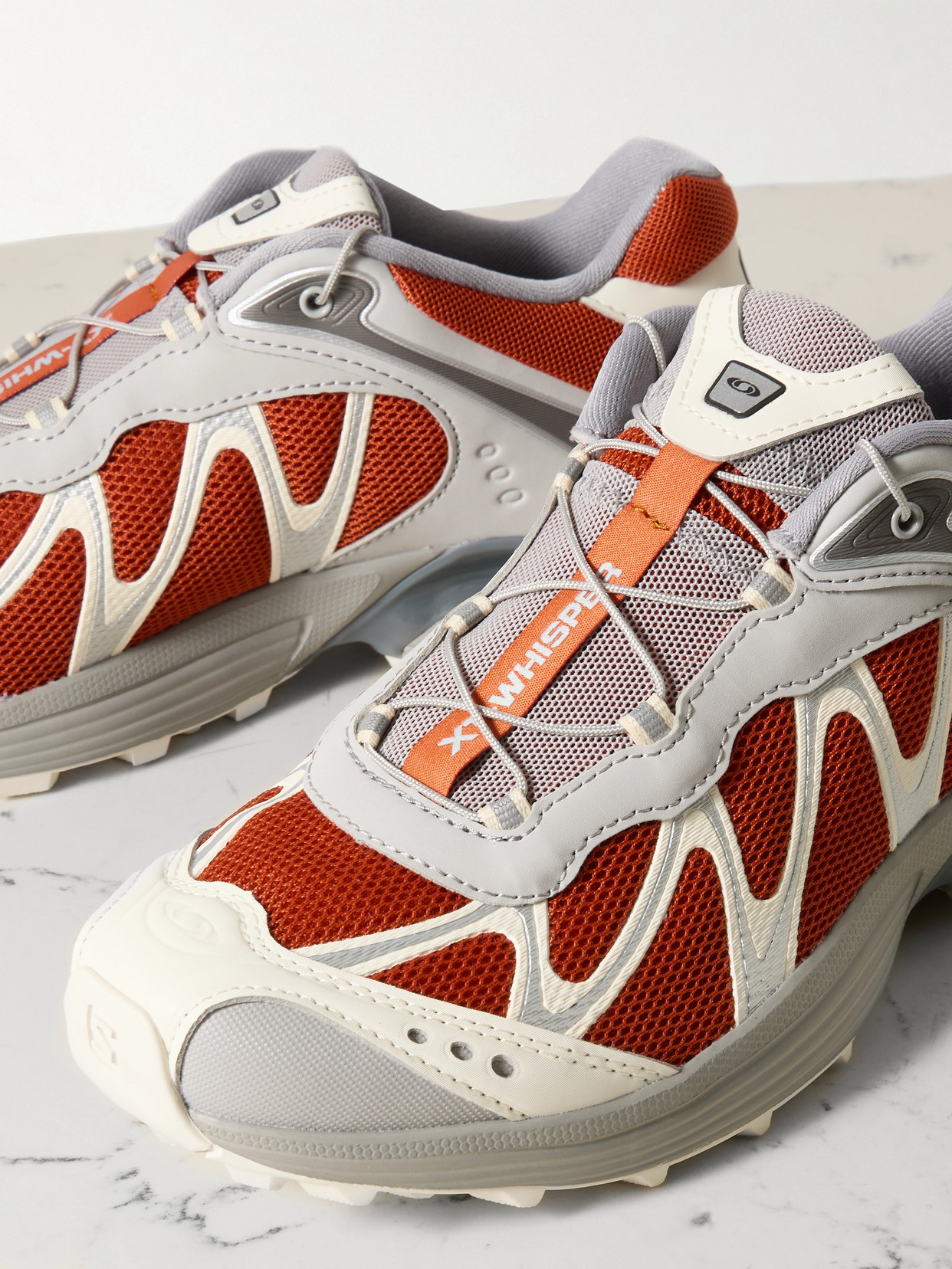 Salomon Xt-whisper Rubber-trimmed Mesh Sneakers In Red