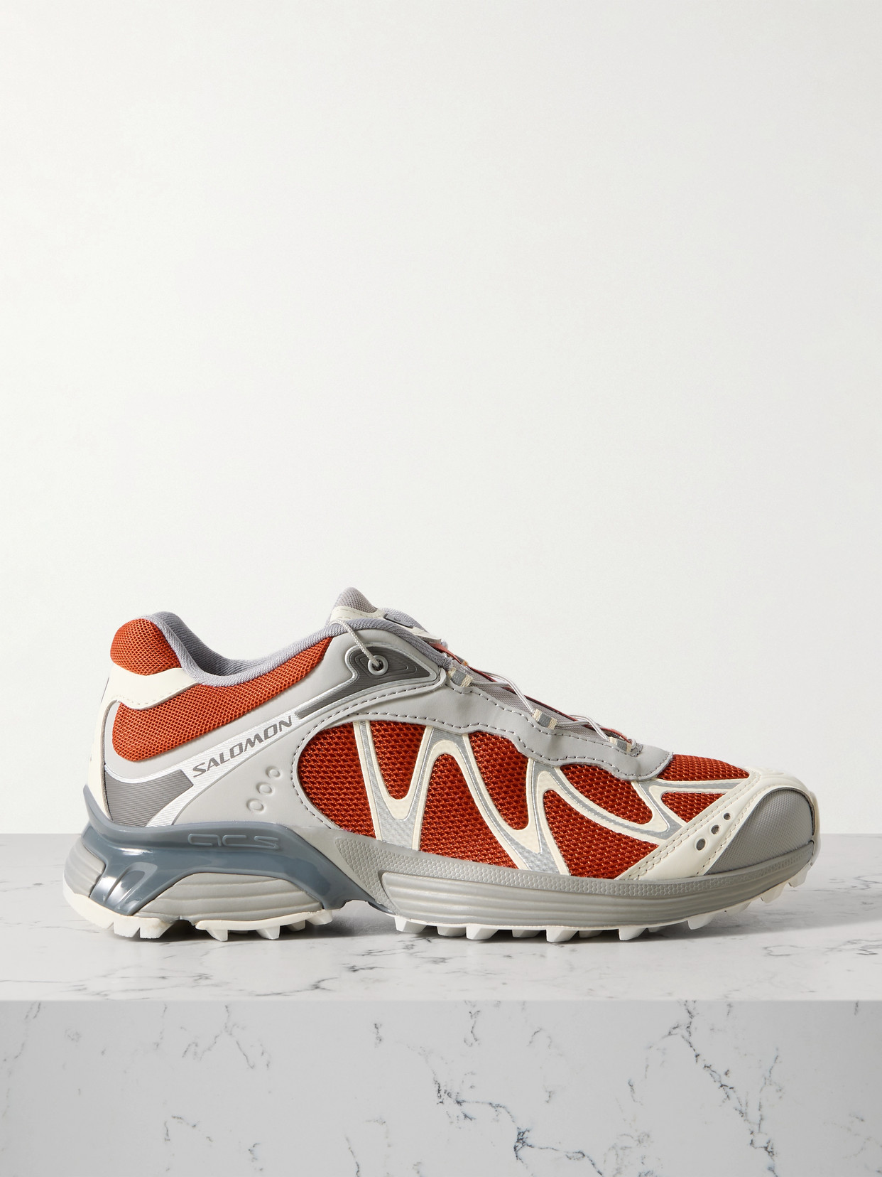 Salomon Xt-whisper Rubber-trimmed Mesh Sneakers In Red