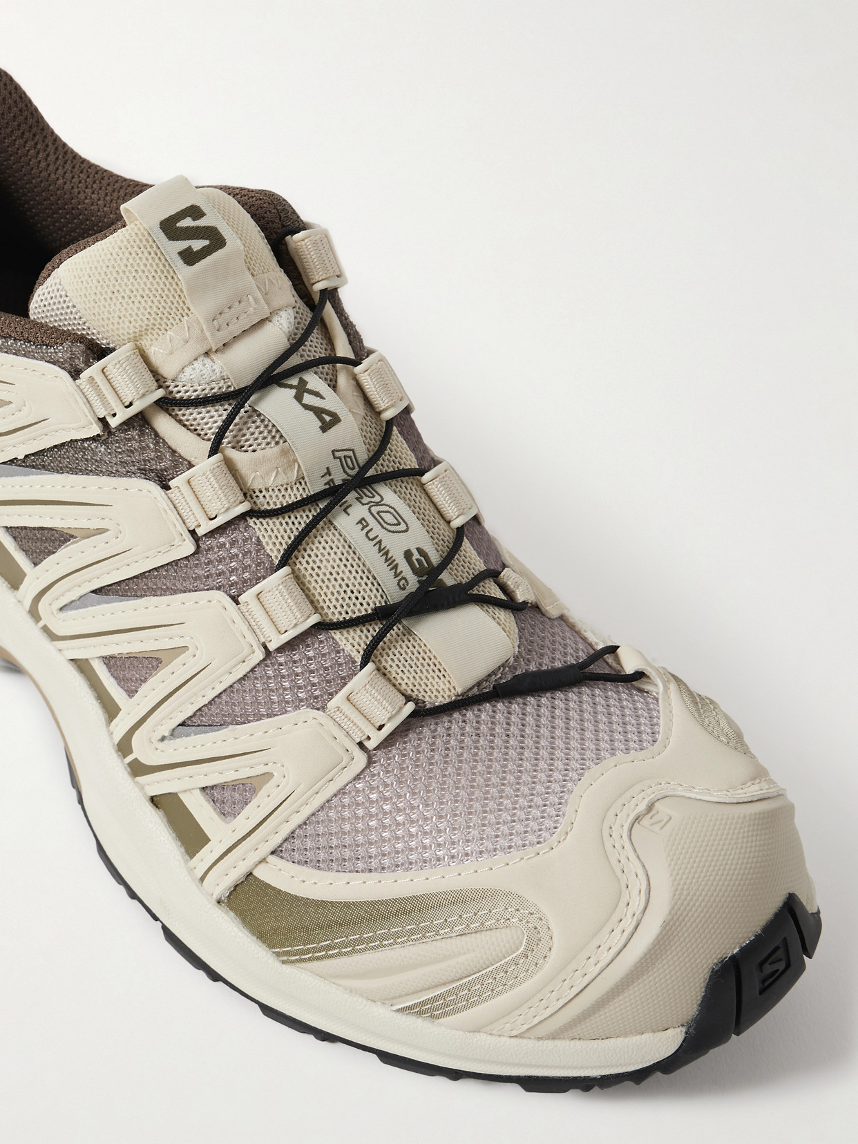 Salomon Xa Pro 3d Rubber-trimmed Mesh Sneakers In Brown