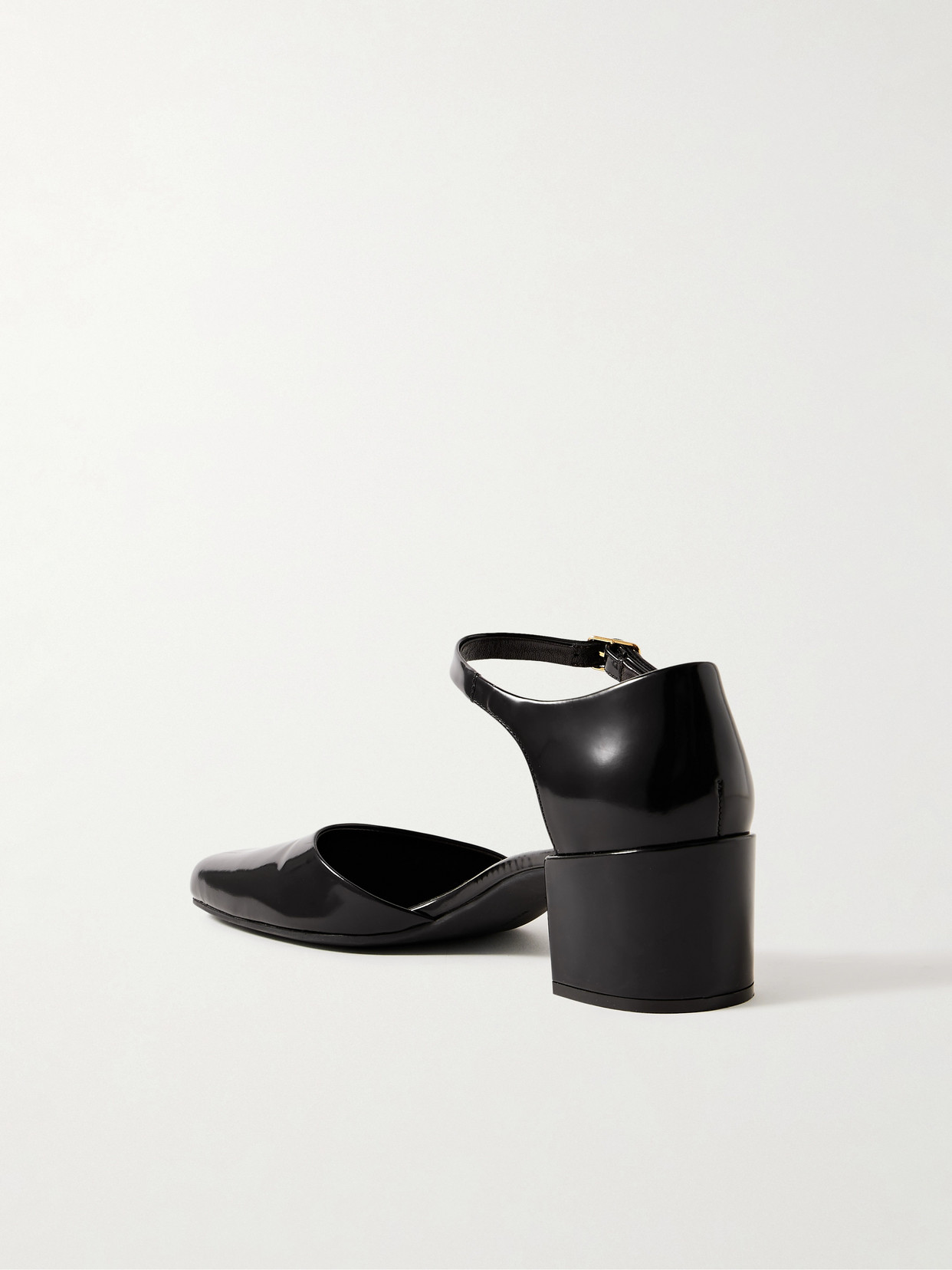 Penelope Glossed-Leather Pumps