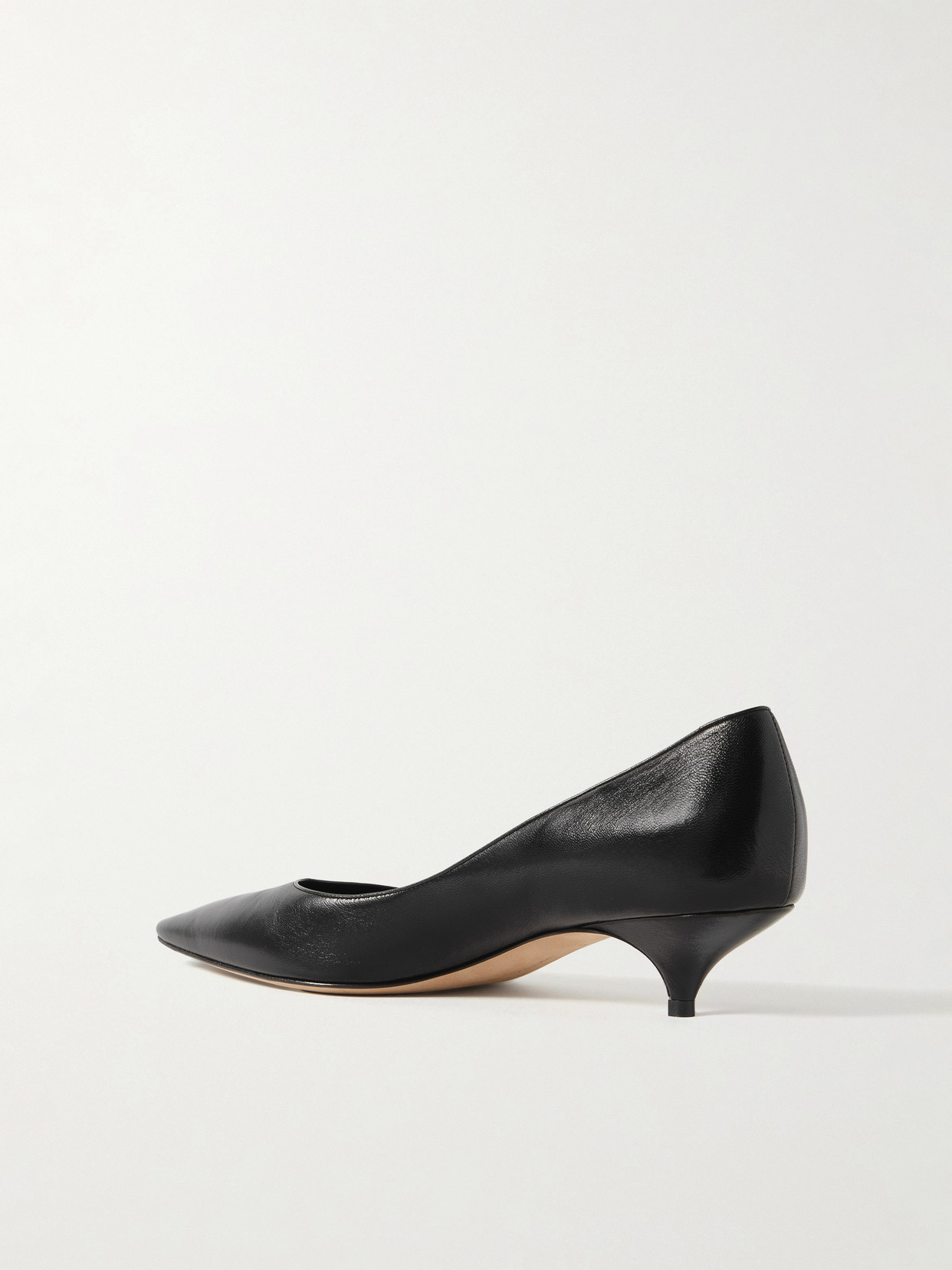 The Row Liisa Distressed Kitten-heel Pumps In Black