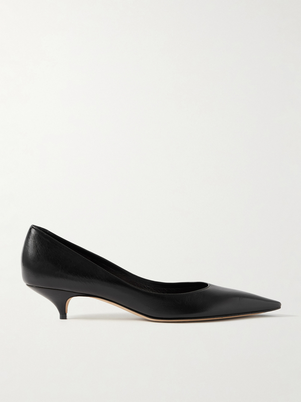 The Row Liisa Distressed Kitten-heel Pumps In Black