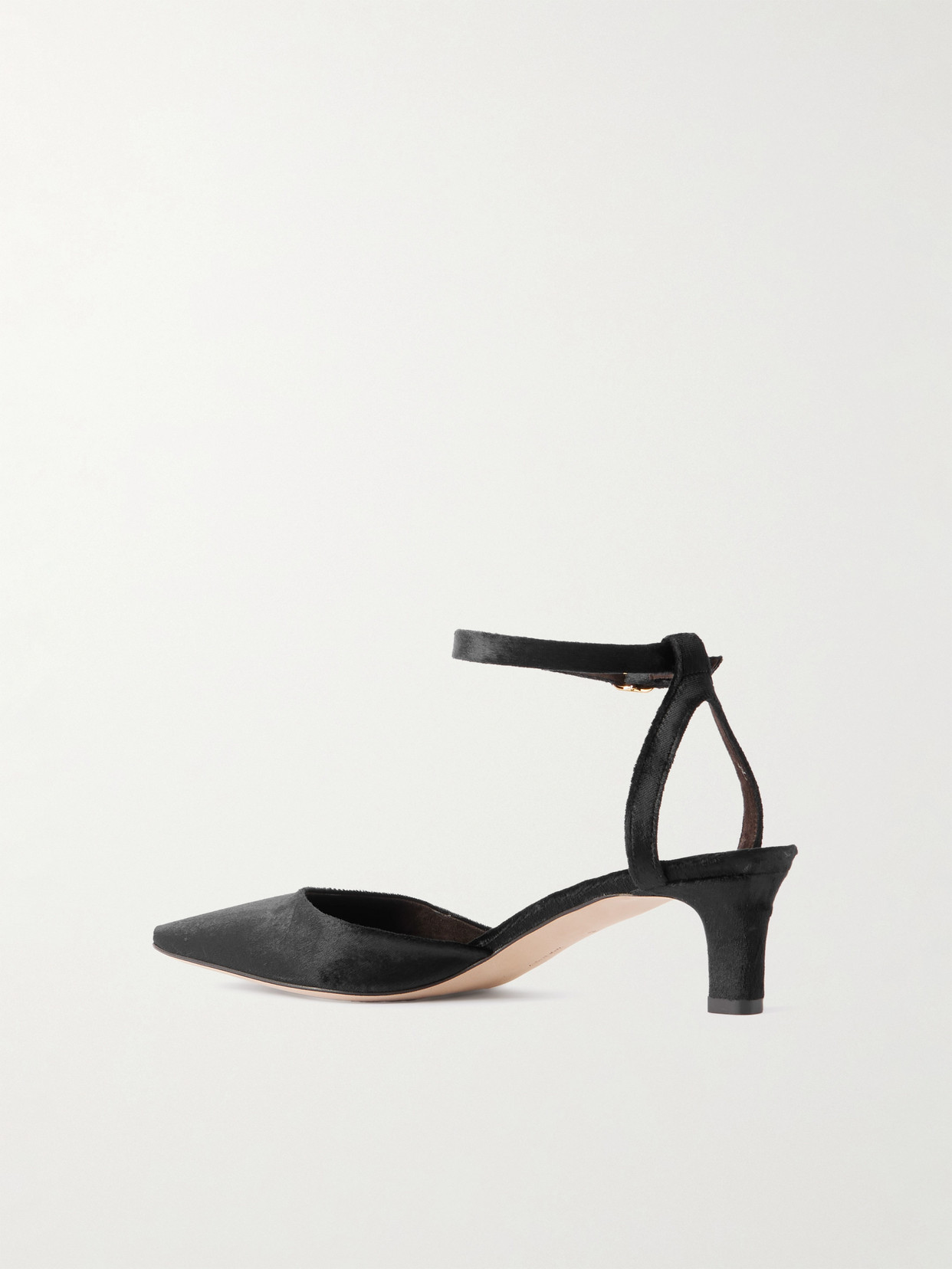 The Row Carla Velvet Pumps In Black