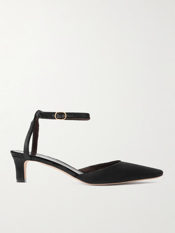 The Row Carla velvet pumps