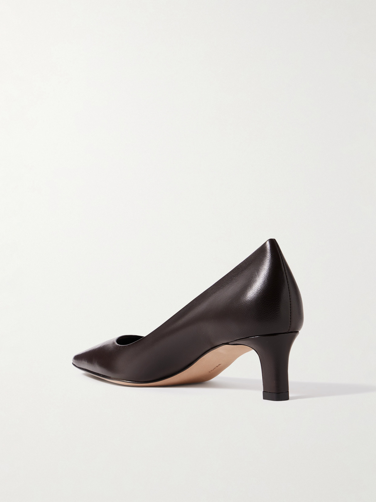 The Row Carla Kitten Heel Pump In Brown