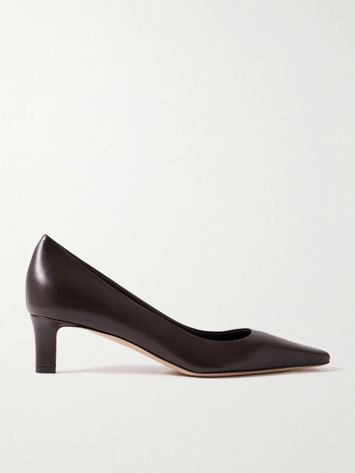 The Row Carla Kitten Heel Pump In Brown
