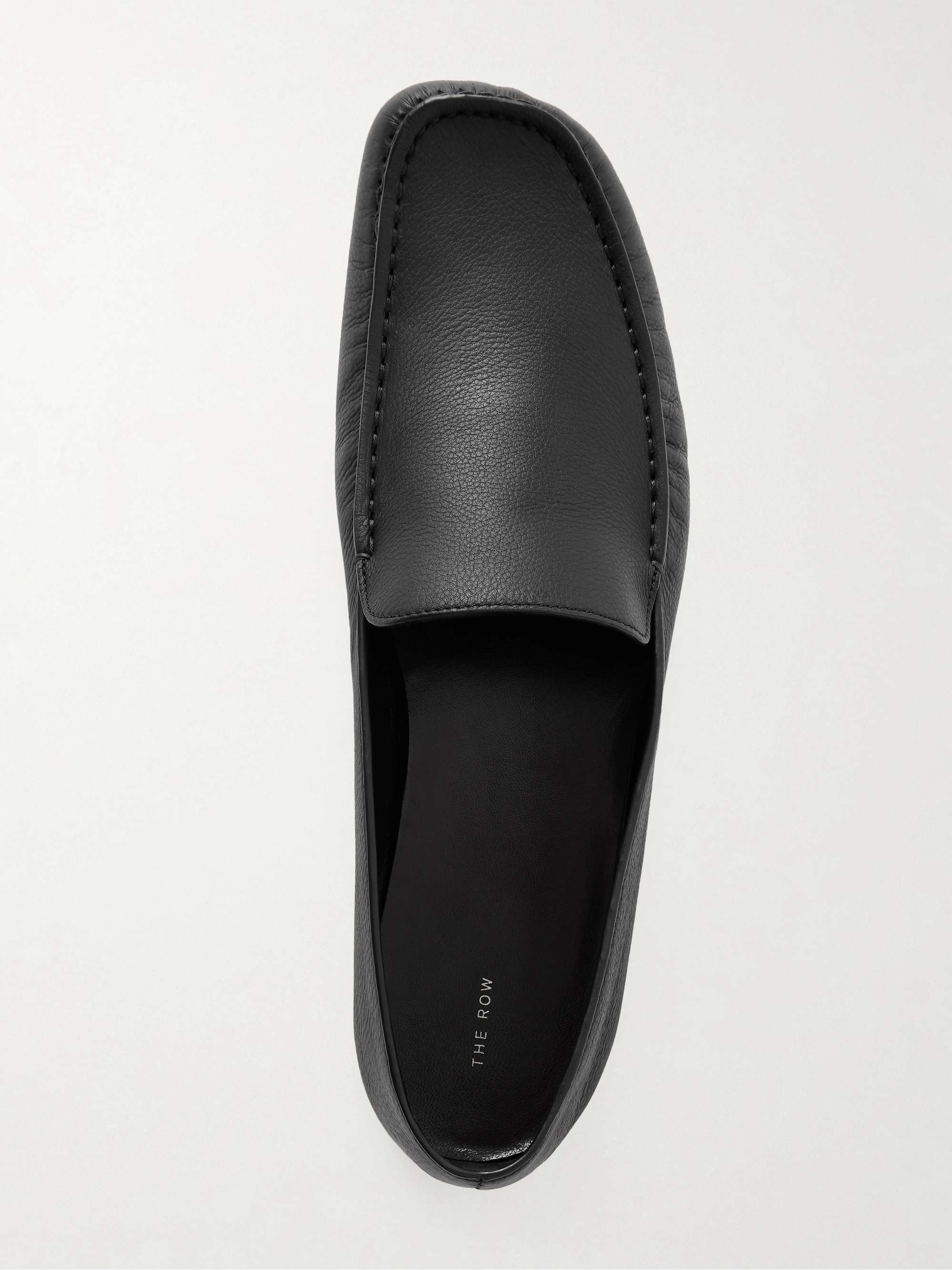 THE ROW Leo textured-leather loafers | NET-A-PORTER