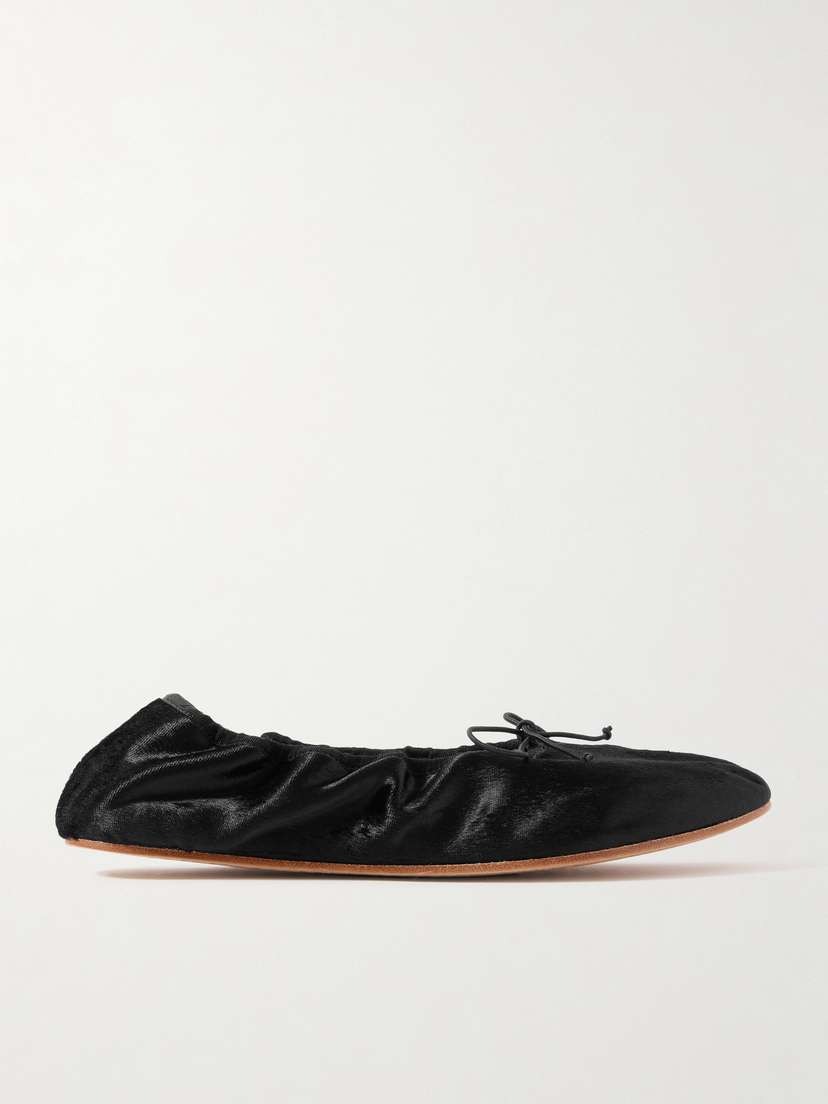 The Row Velvet Ballet Flats