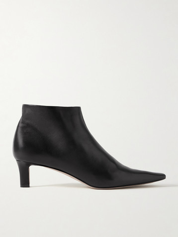The Row Carla leather ankle boots