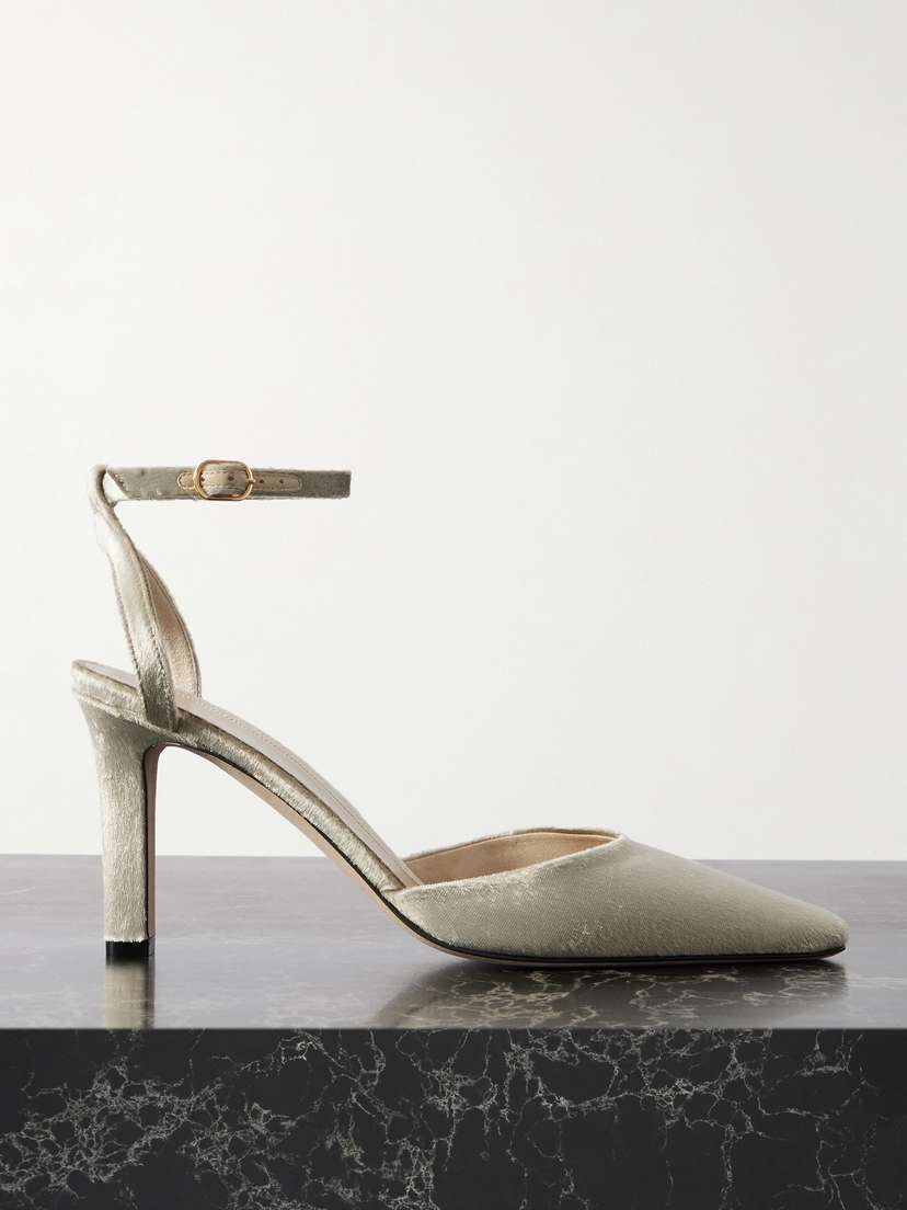 The Row Carla Velvet Pumps