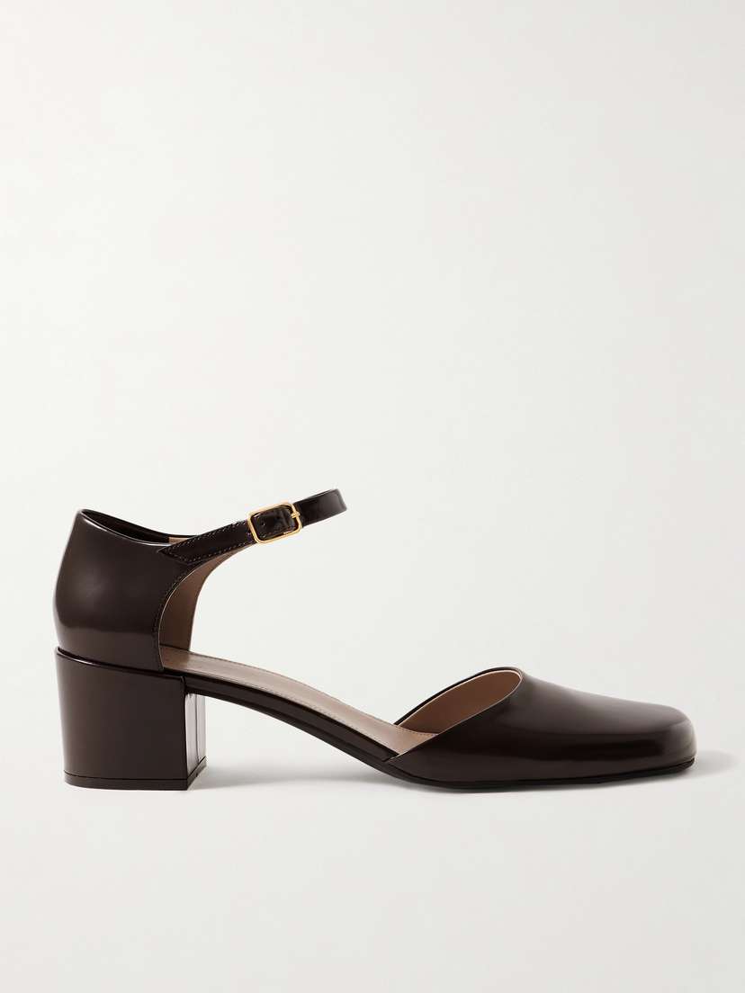 The Row Penelope Glossed-leather Pumps