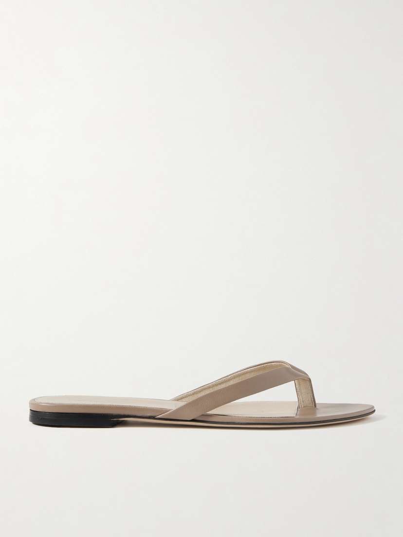 The Row Sacha Leather Flip Flops