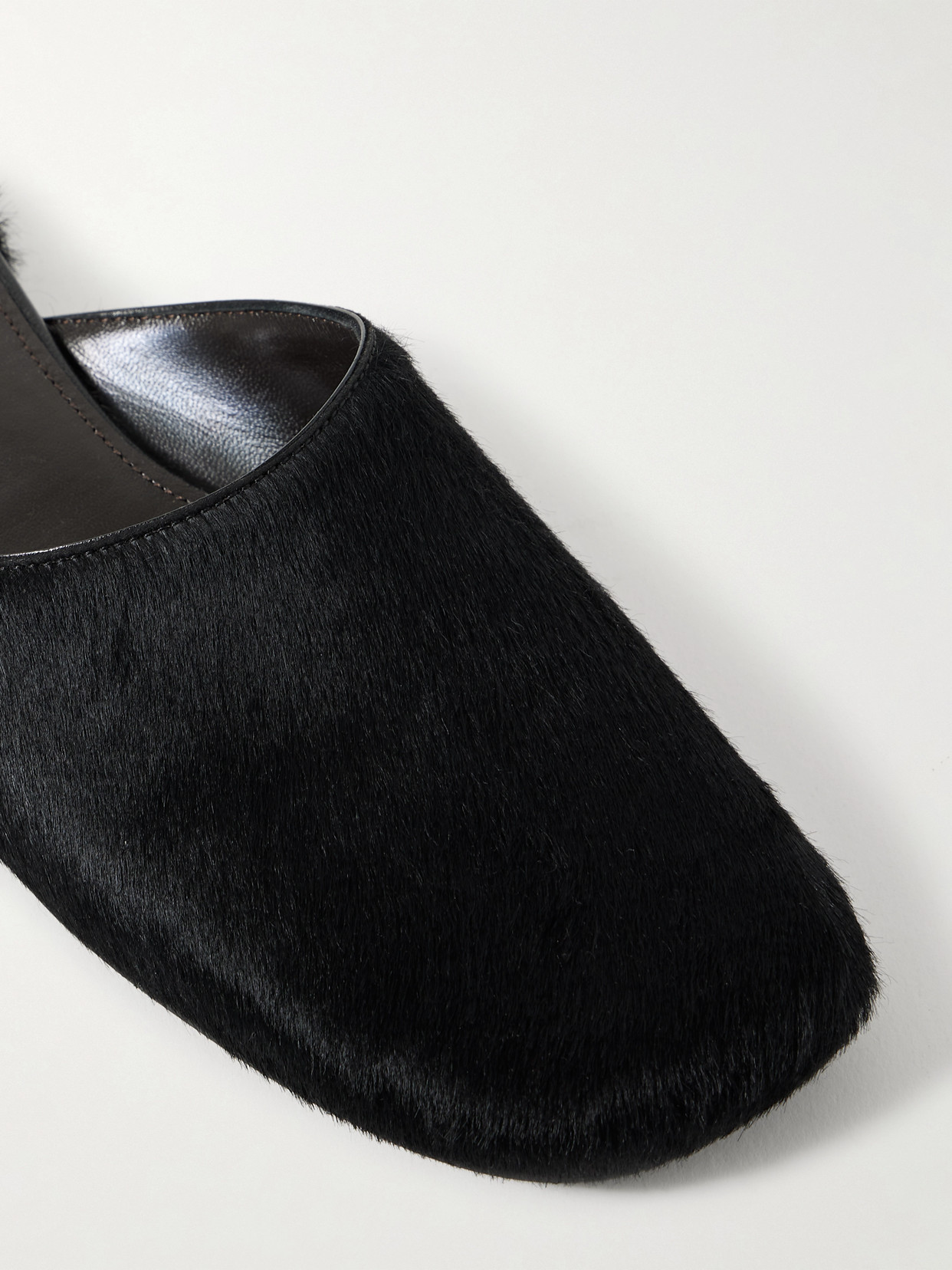 The Row Penelope Calf Hair Mules In Multi