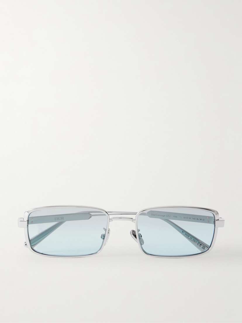 DIOR Eyewear Diorcannage S2u Rectangular-frame Silver-tone Sunglasses