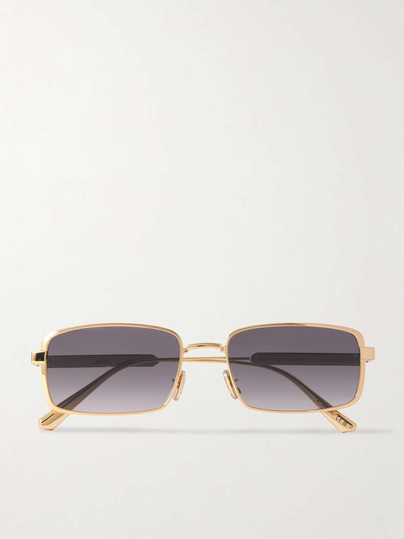 DIOR Eyewear Diorcannage S2u Rectangular-frame Gold-tone Sunglasses