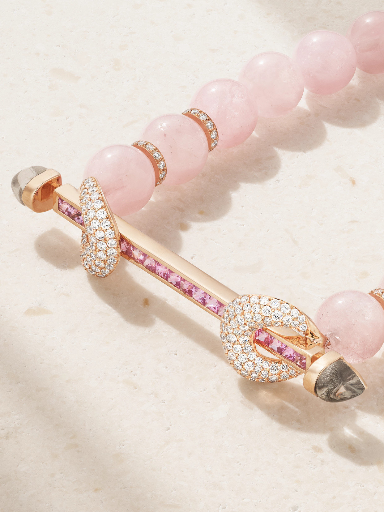 Ananya Chakra 18-karat Rose Gold Multi-stone Bracelet In Neutral