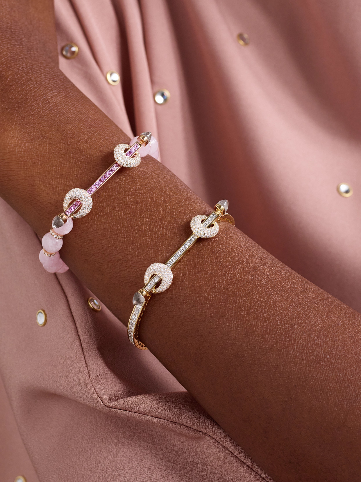 Ananya Chakra 18-karat Rose Gold Multi-stone Bracelet In Neutral