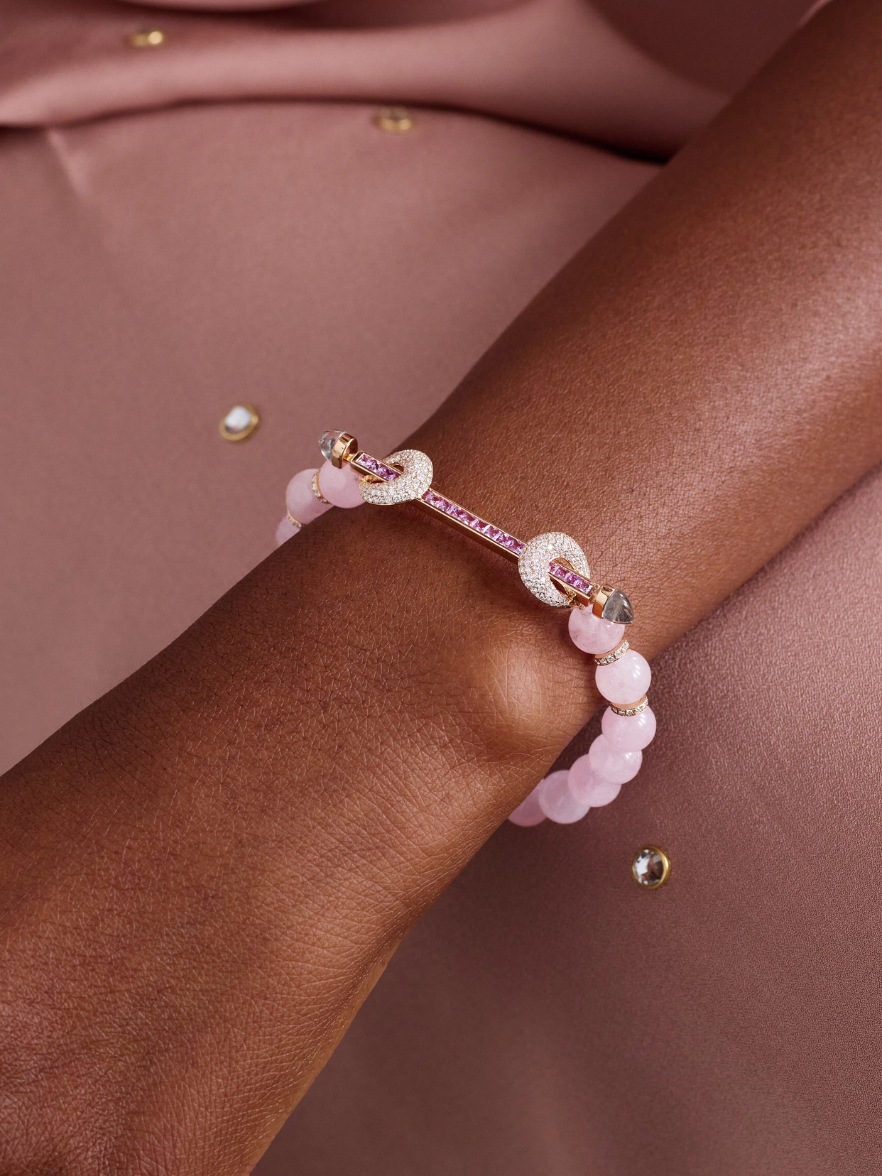 Ananya Chakra 18-karat Rose Gold Multi-stone Bracelet In Neutral