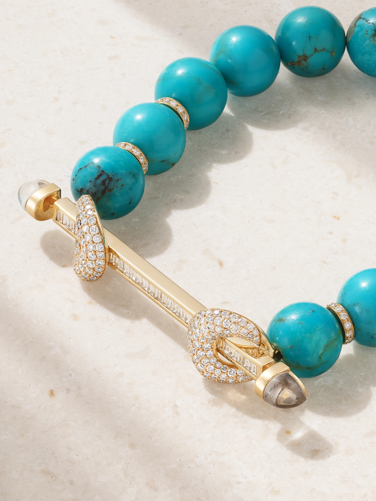 Ananya Jumbo Chakra 18-karat Gold Multi-stone Bracelet In Blue