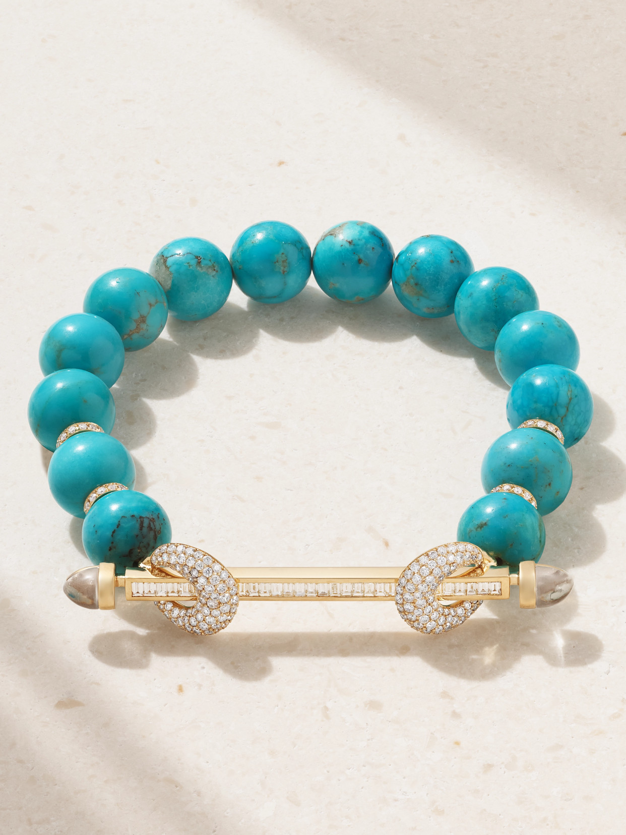 Ananya Jumbo Chakra 18-karat Gold Multi-stone Bracelet In Blue