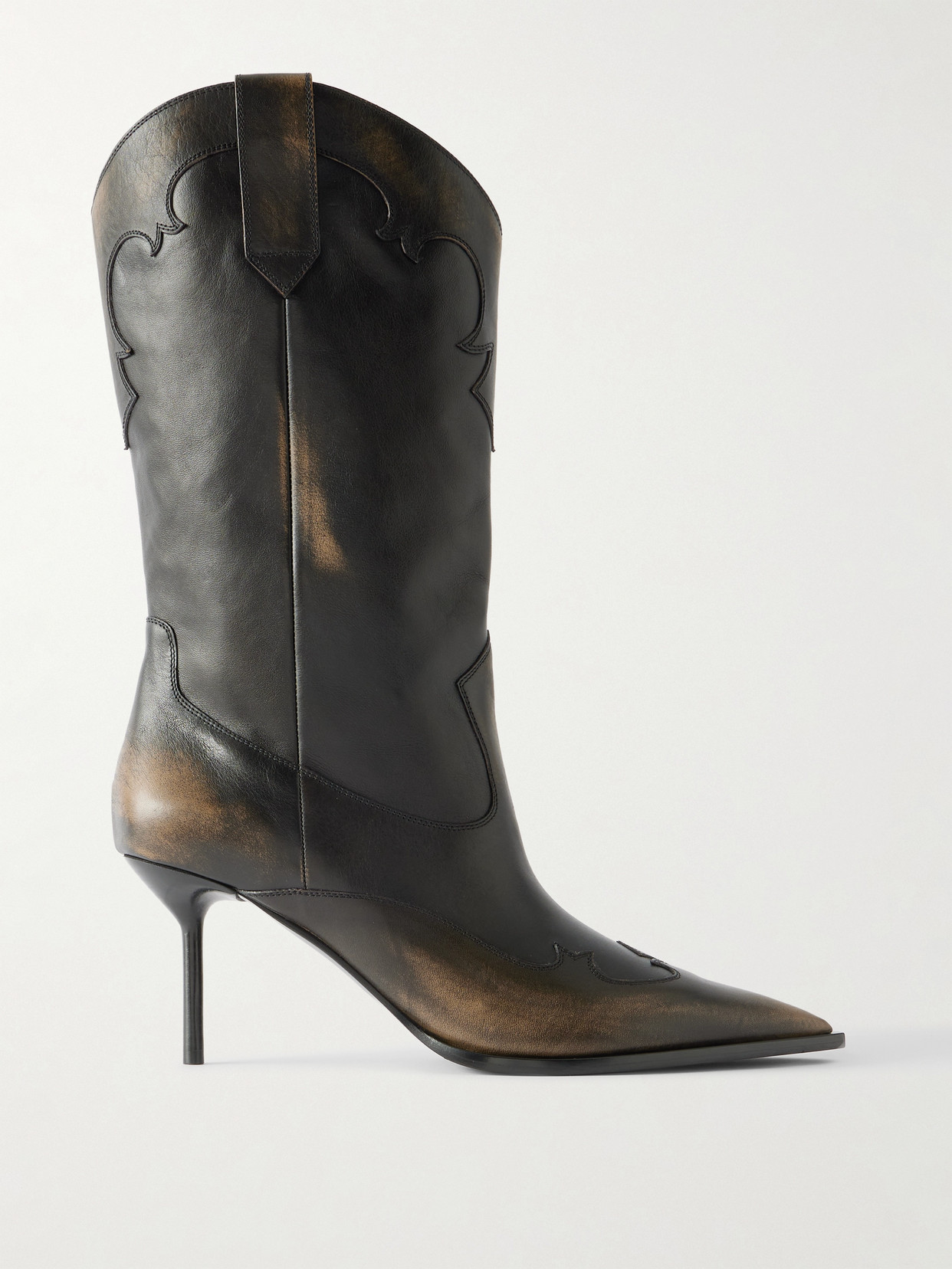 Paris Texas Lidia Embroidered Leather Ankle Boots In Green