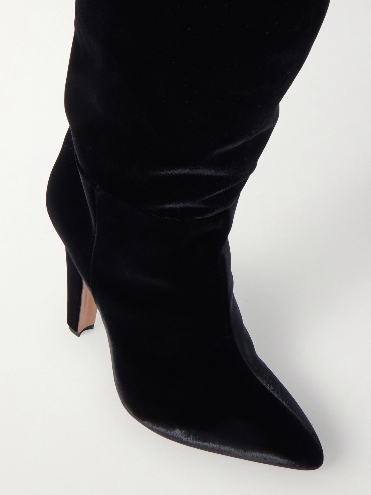 Paris Texas Elsa Velvet Over-the-knee Boots In Black