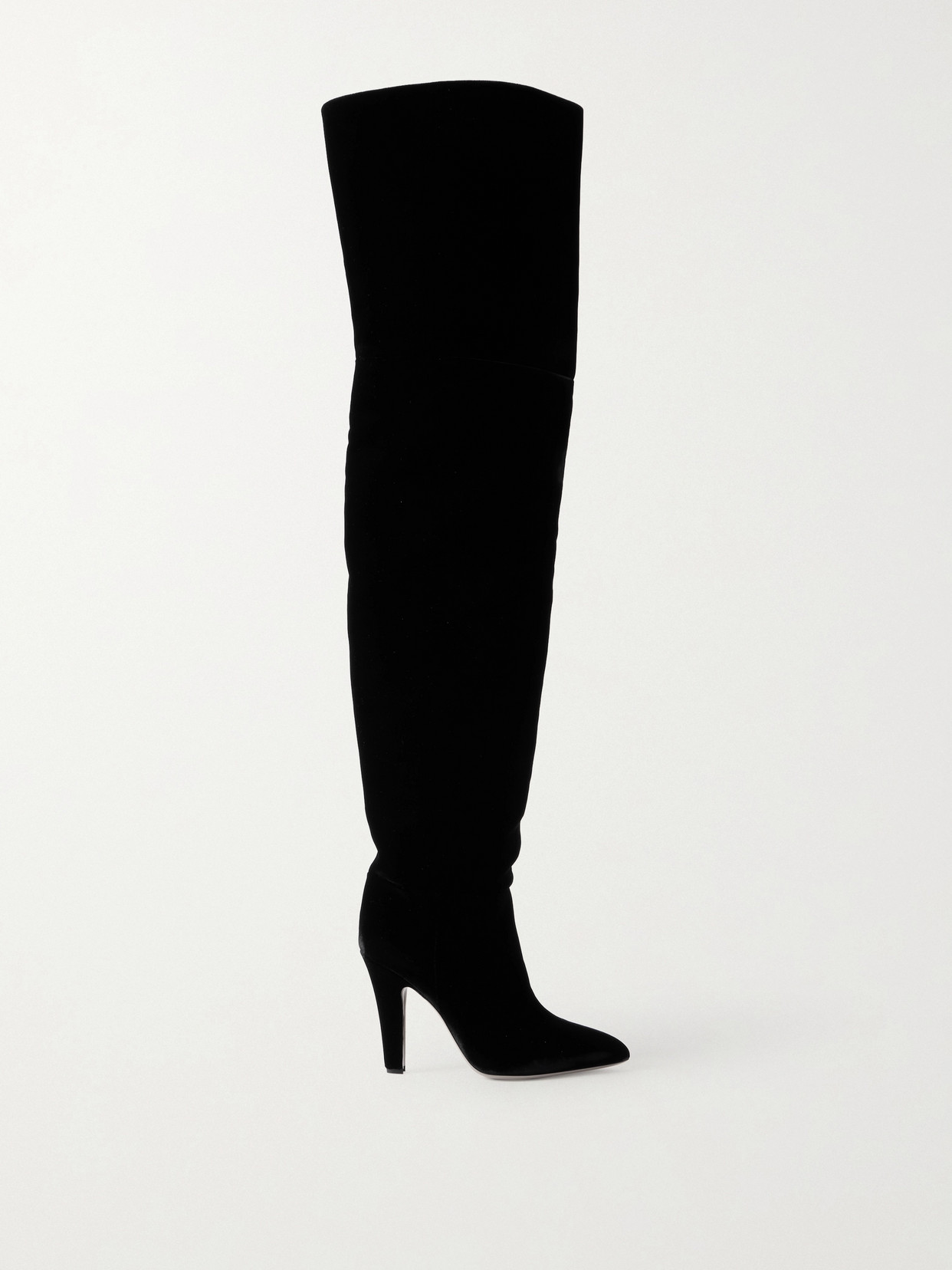 Paris Texas Elsa Velvet Over-the-knee Boots In Black
