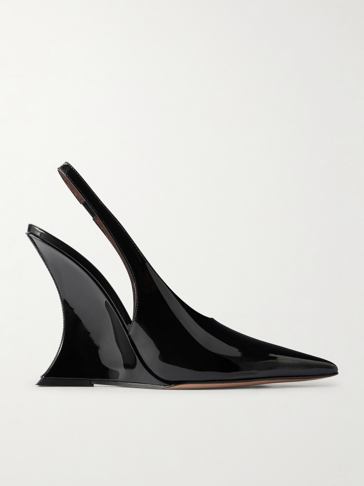 Paris Texas Nina Patent-leather Slingback Pumps In Black