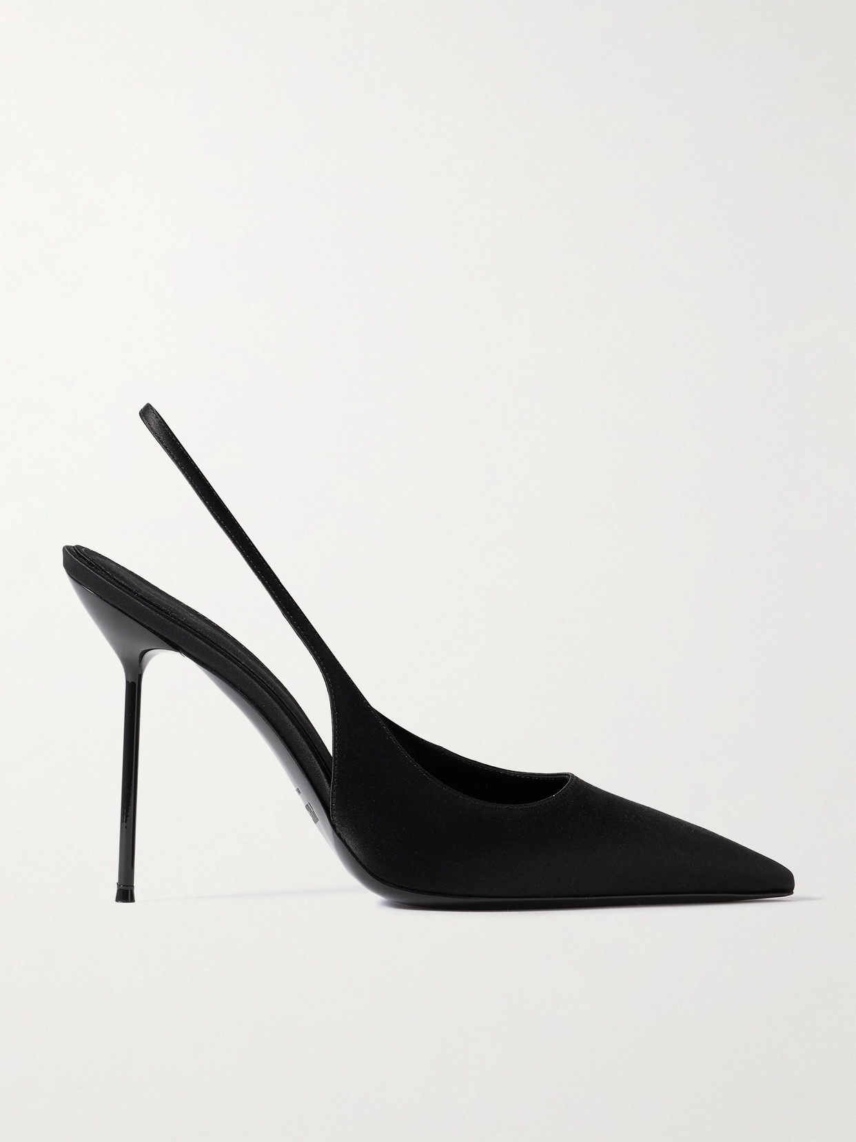 Paris Texas Lidia Satin Slingback Pumps In Black