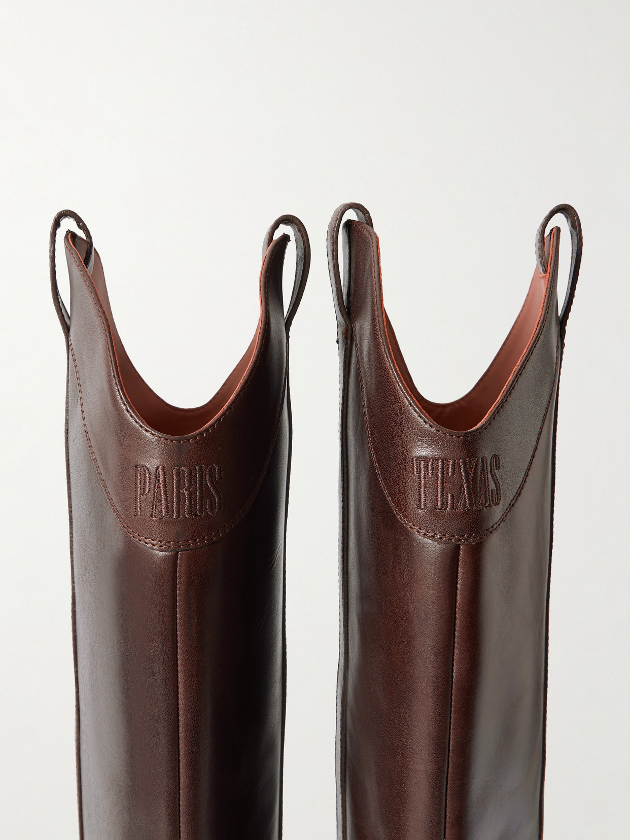 Paris Texas Lavinia Leather Knee Boots In Brown