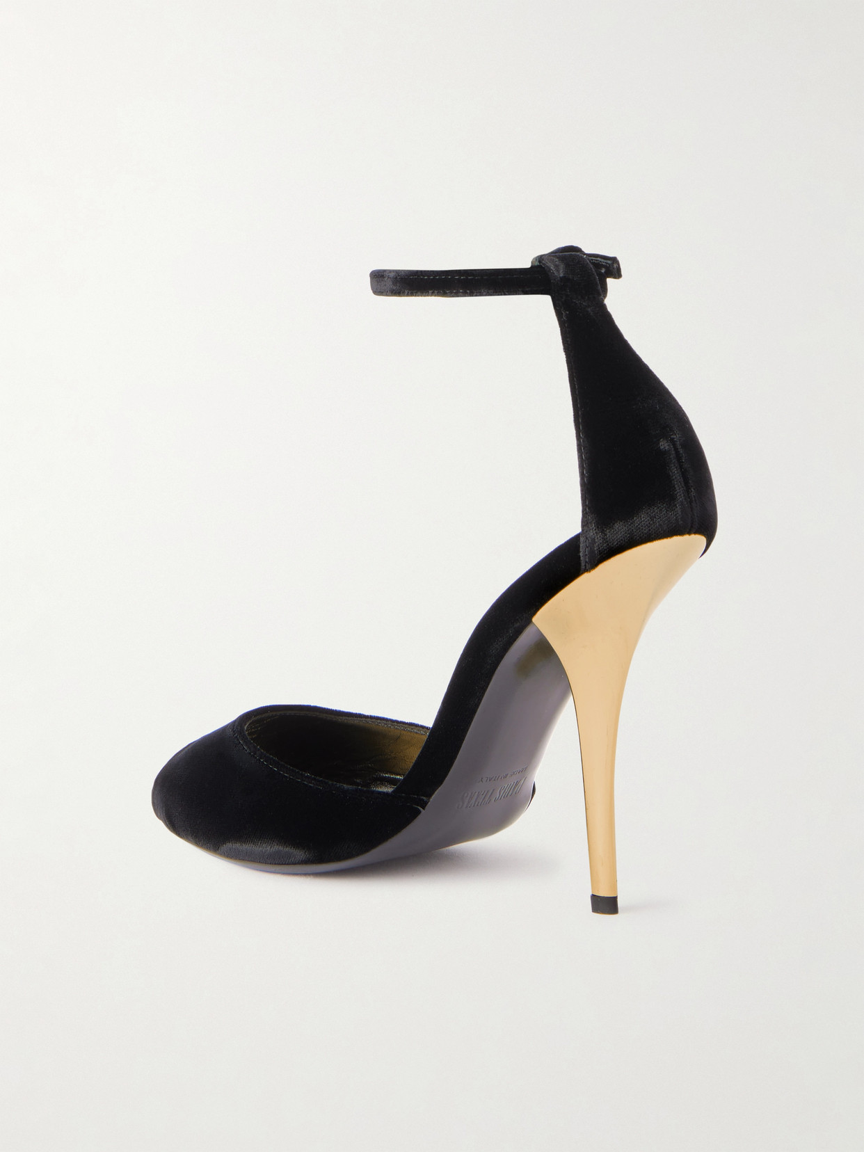 Paris Texas Jessica Velvet Sandals In Black