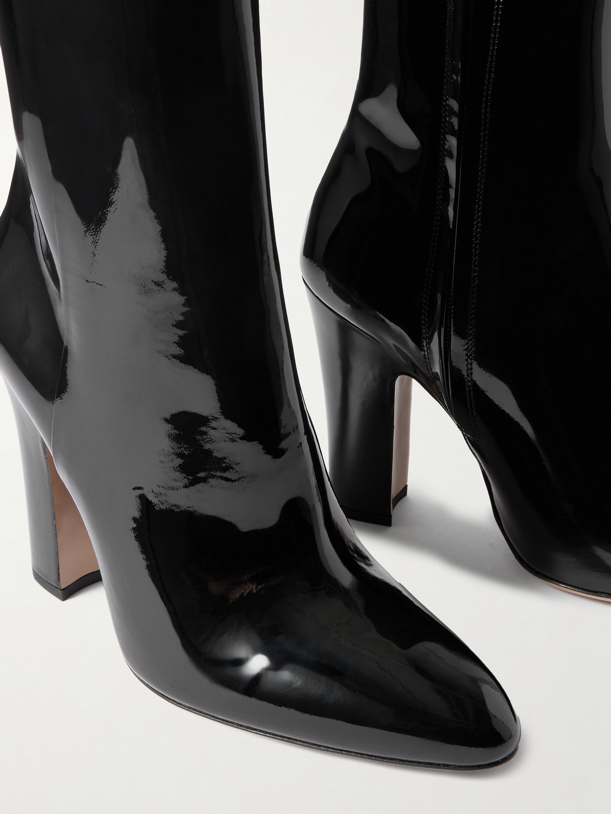 Paris Texas Lavinia Patent-leather Ankle Boots In Black