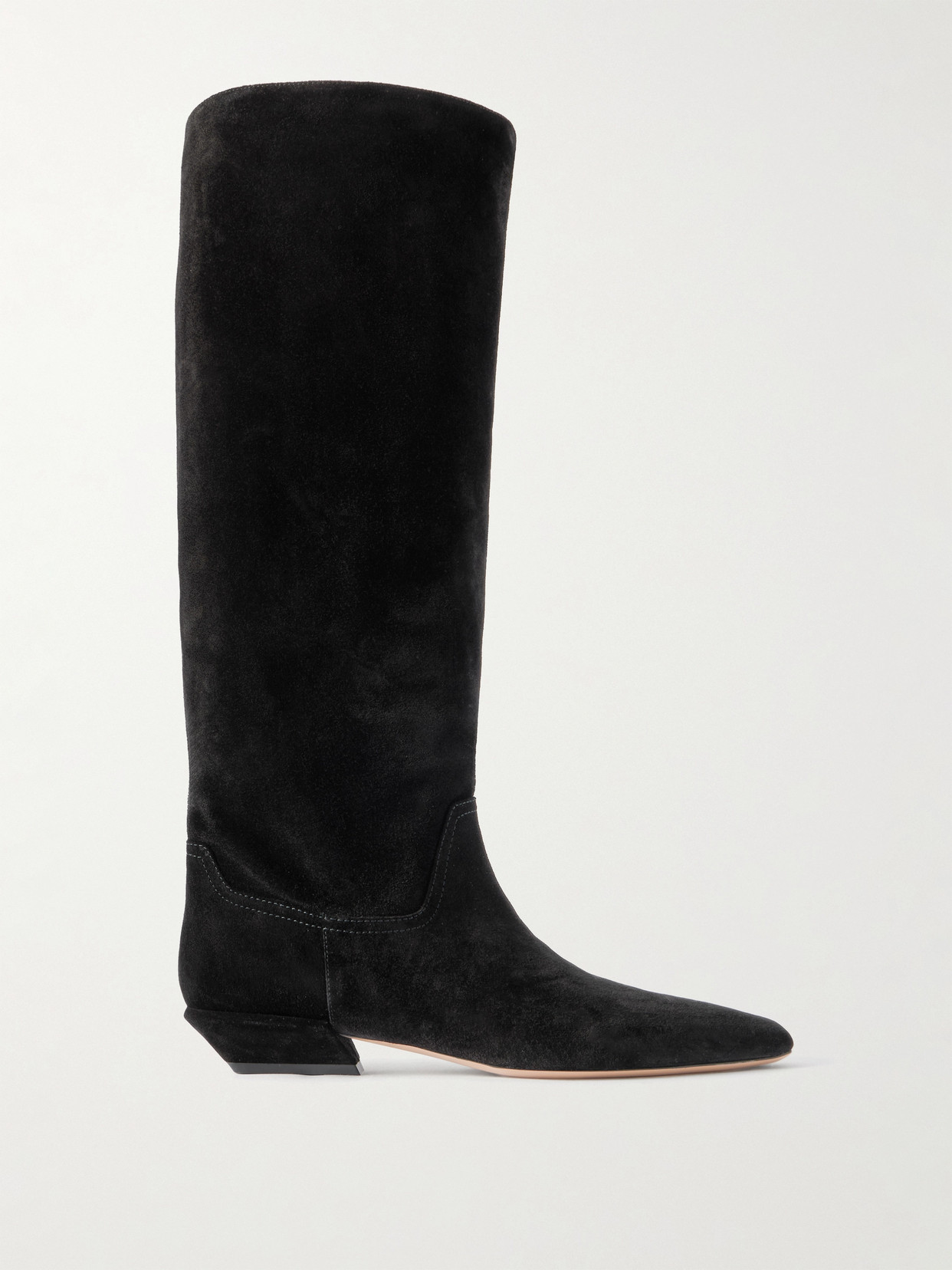 Paris Texas Bettina Suede Knee Boots In Black