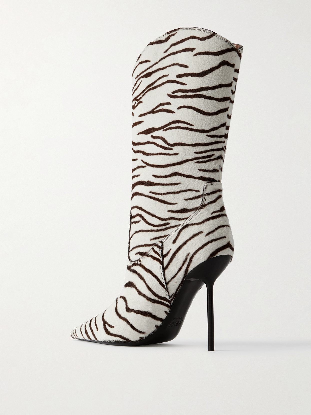 Paris Texas Lidia Zebra-print Calf Hair Ankle Boots In White