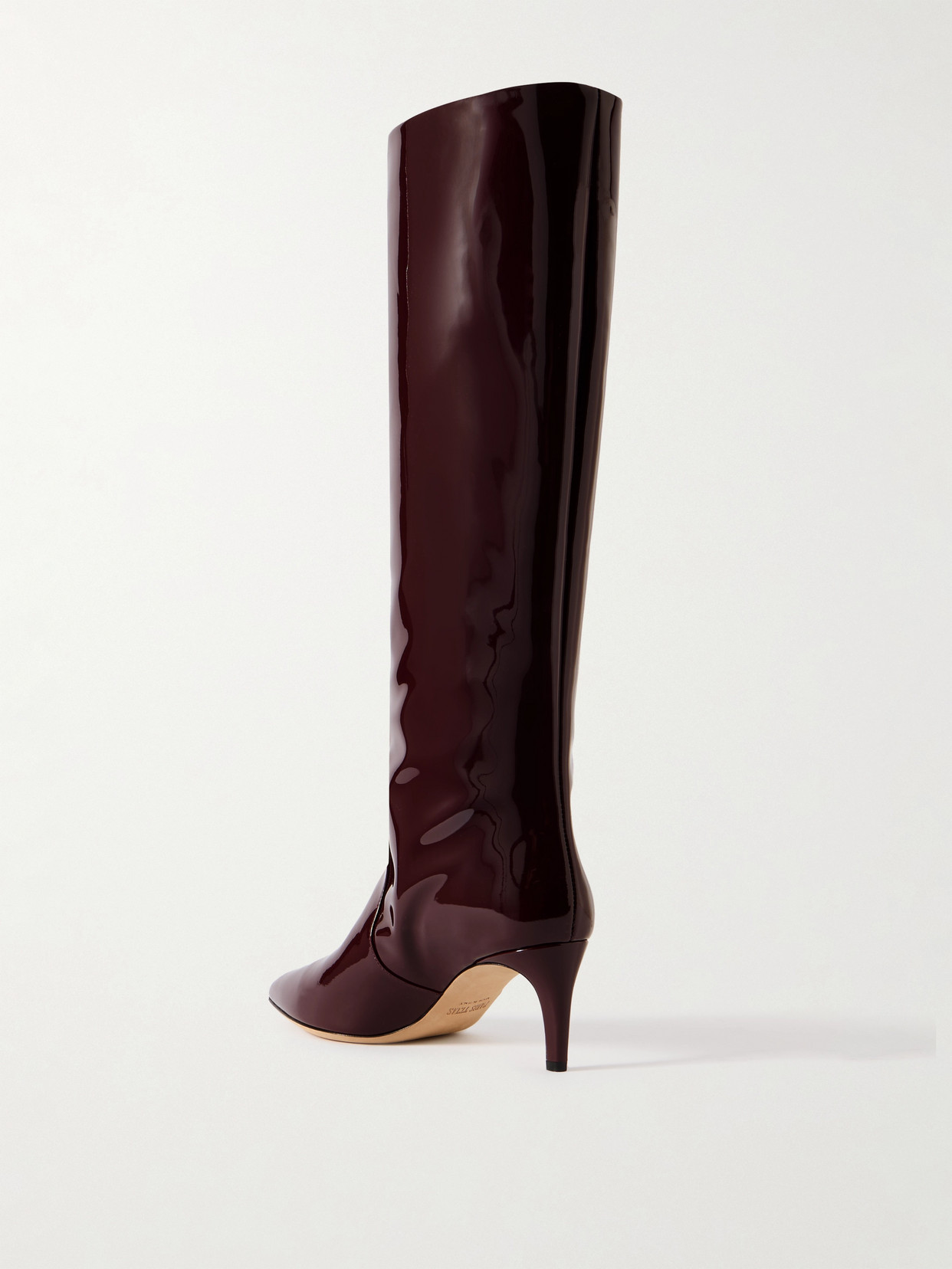Stiletto Patent-Leather Knee Boots