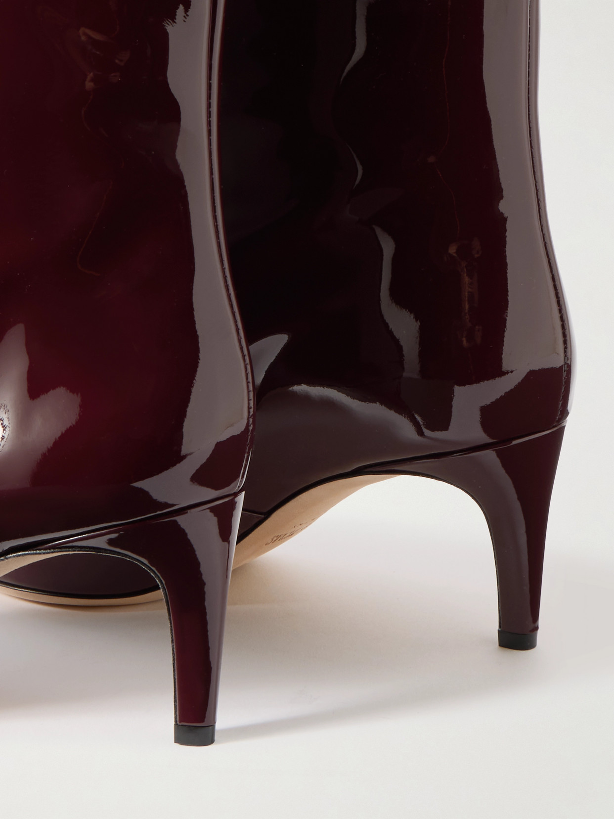 Stiletto Patent-Leather Knee Boots