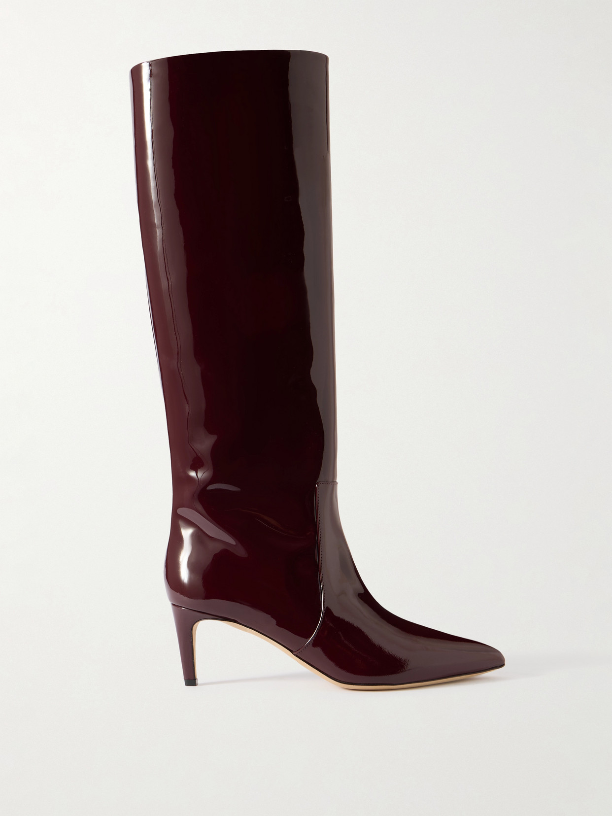 Paris Texas Stiletto Patent-leather Knee Boots In Burgundy