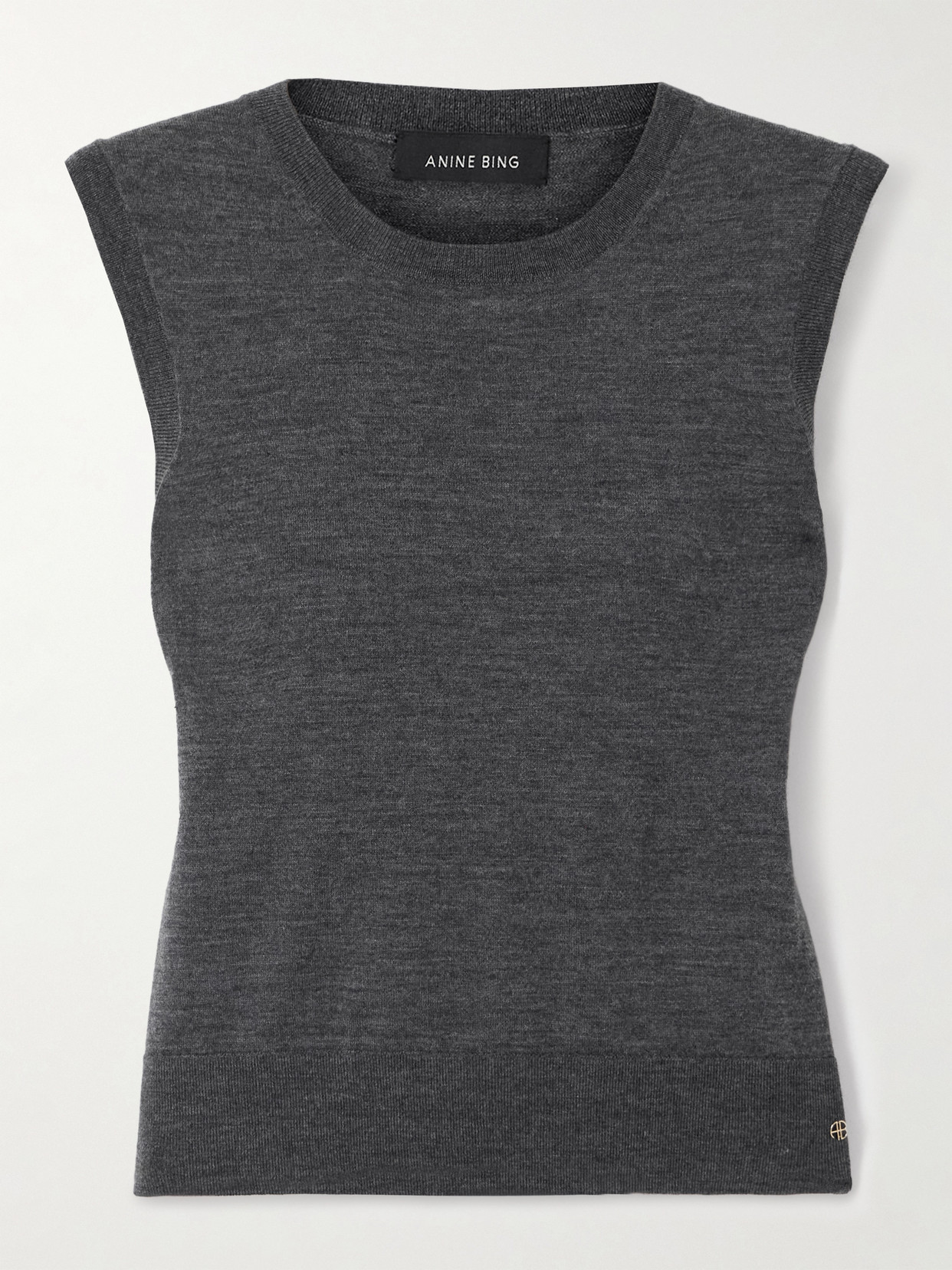 Anine Bing Moni Wool And Cashmere-blend Top In Multi