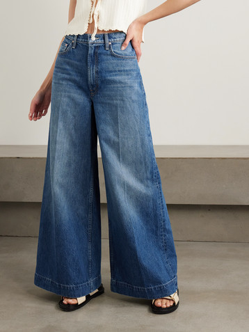 MOTHER The Headliner Sneak high-rise wide-leg jeans
