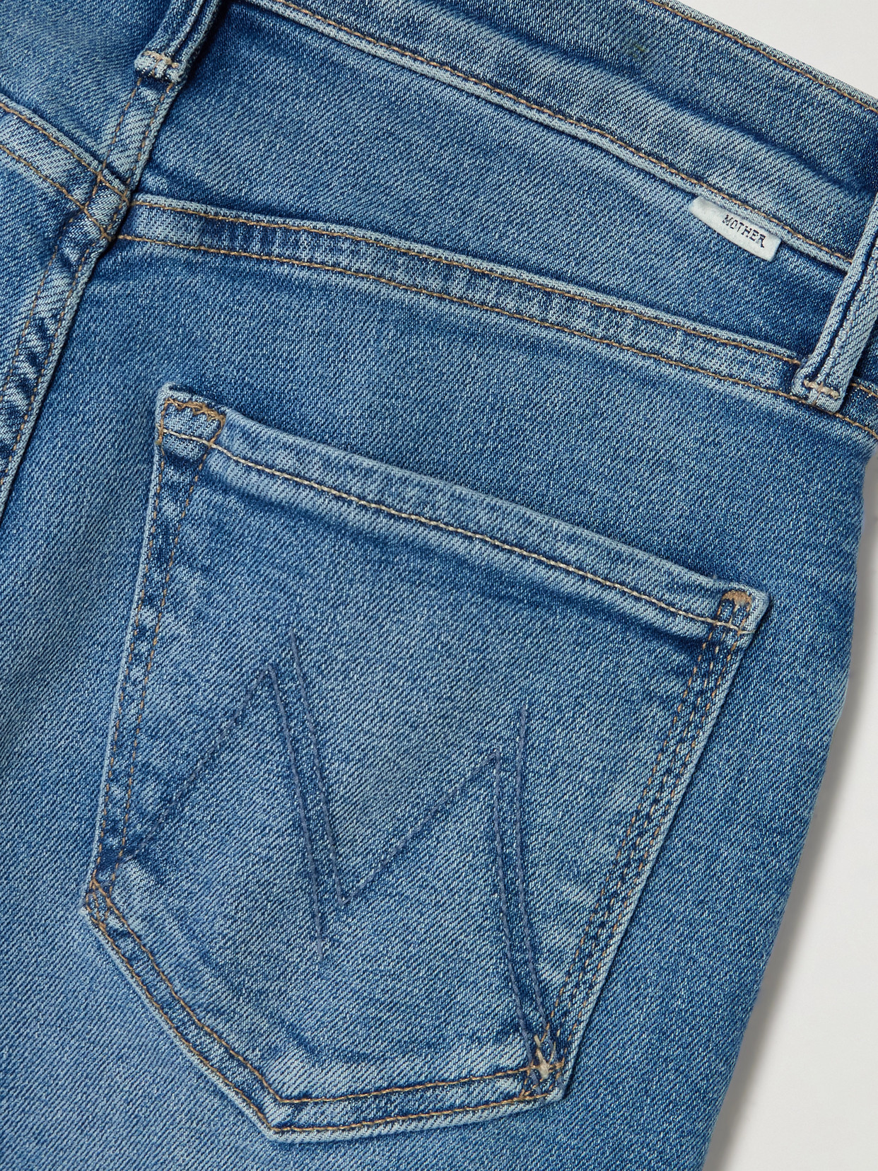 Mother The Kick It High-rise Straight-leg Jeans In Blue