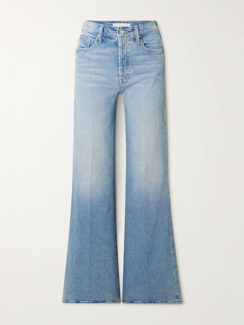 Mother The Tomcat Roller Sneak High-rise Wide-leg Jeans