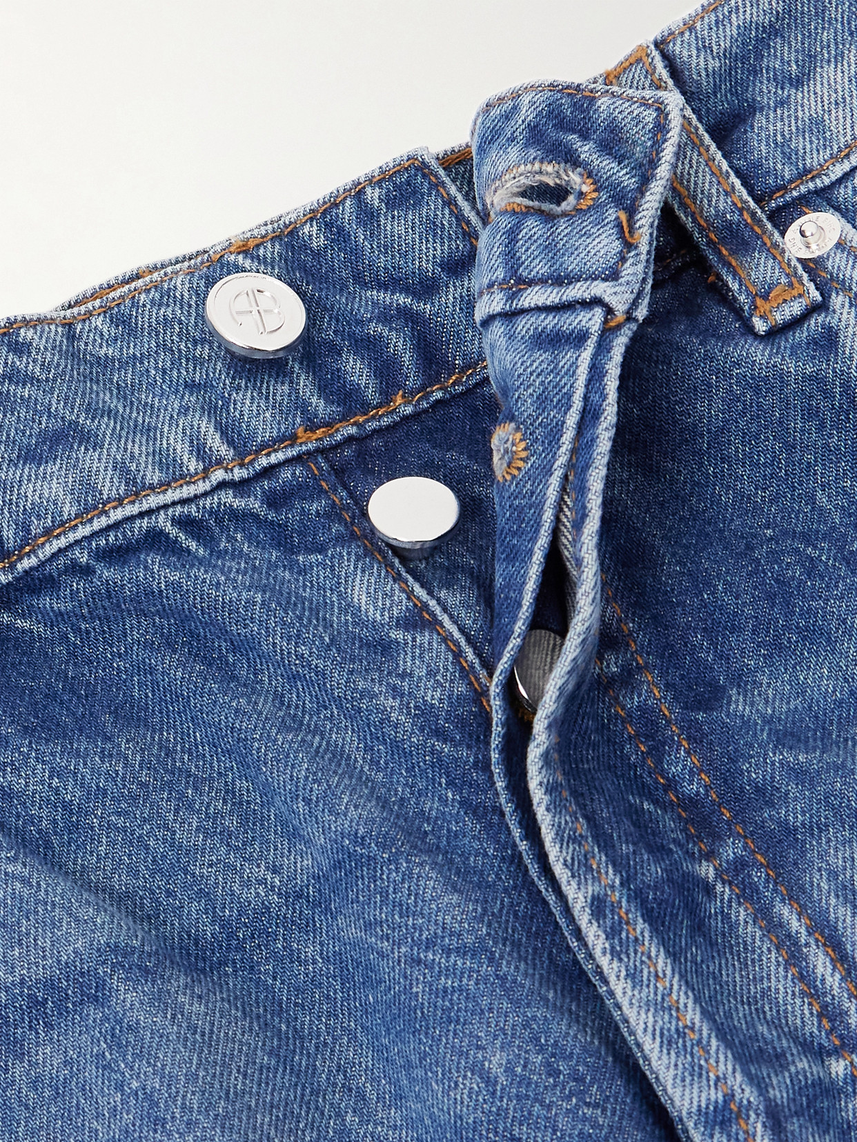 Anine Bing Gavin High-rise Wide-leg Jeans In Blue
